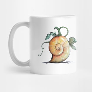 Ammonite Fossil Halloween Pumpkin Mug